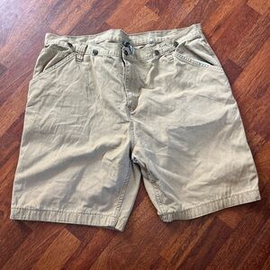 Men’s Cargo Suspender Shorts Size 44 Work  Faded Glory Tan UNIQUE SEE DESCR